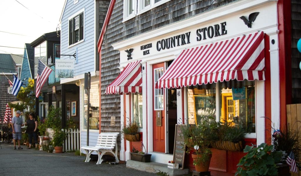 Exterior of Bearskin Neck Old Country Store in Rockport MA