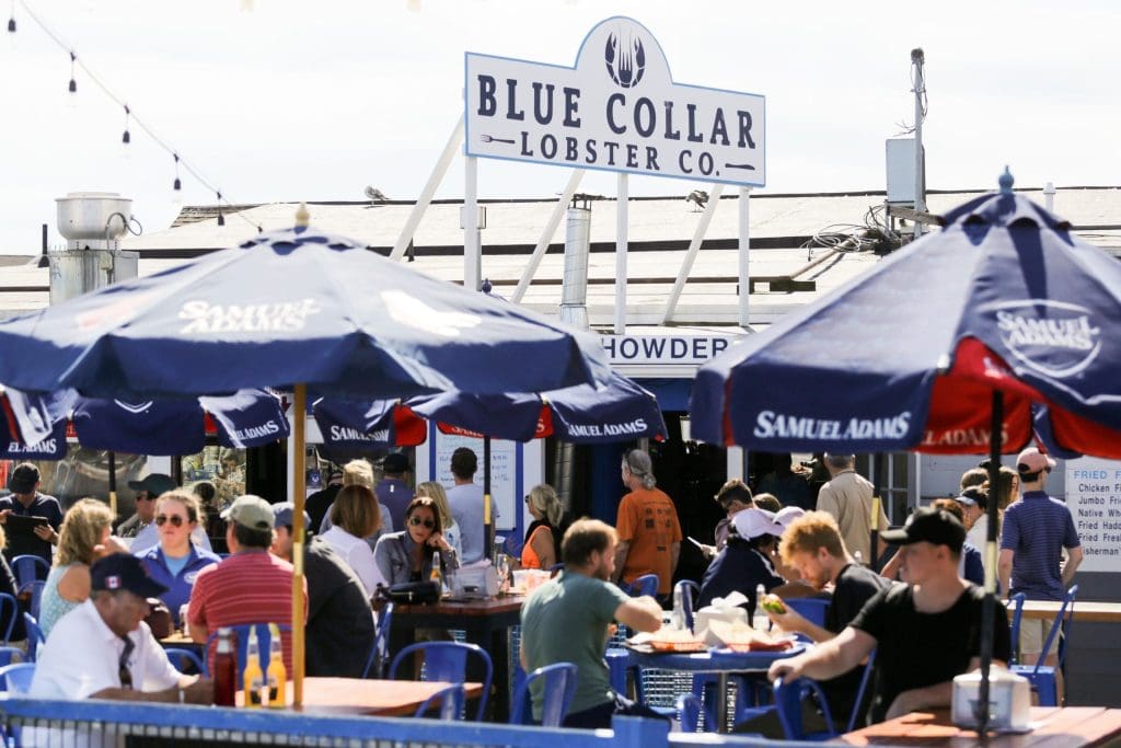 Blue Collar Lobster Co Sign Gloucester House Pub in Gloucester MA
