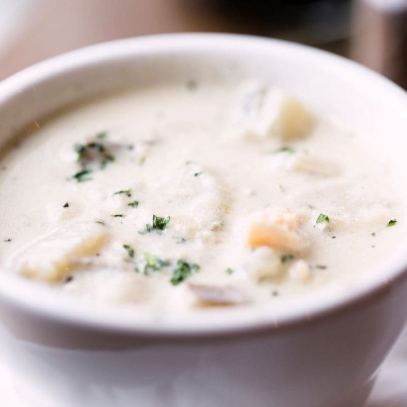 New England clam chowder