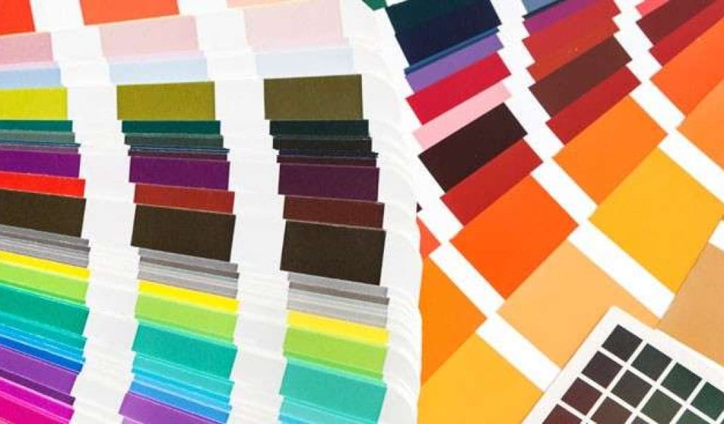 Colorful paint swatches