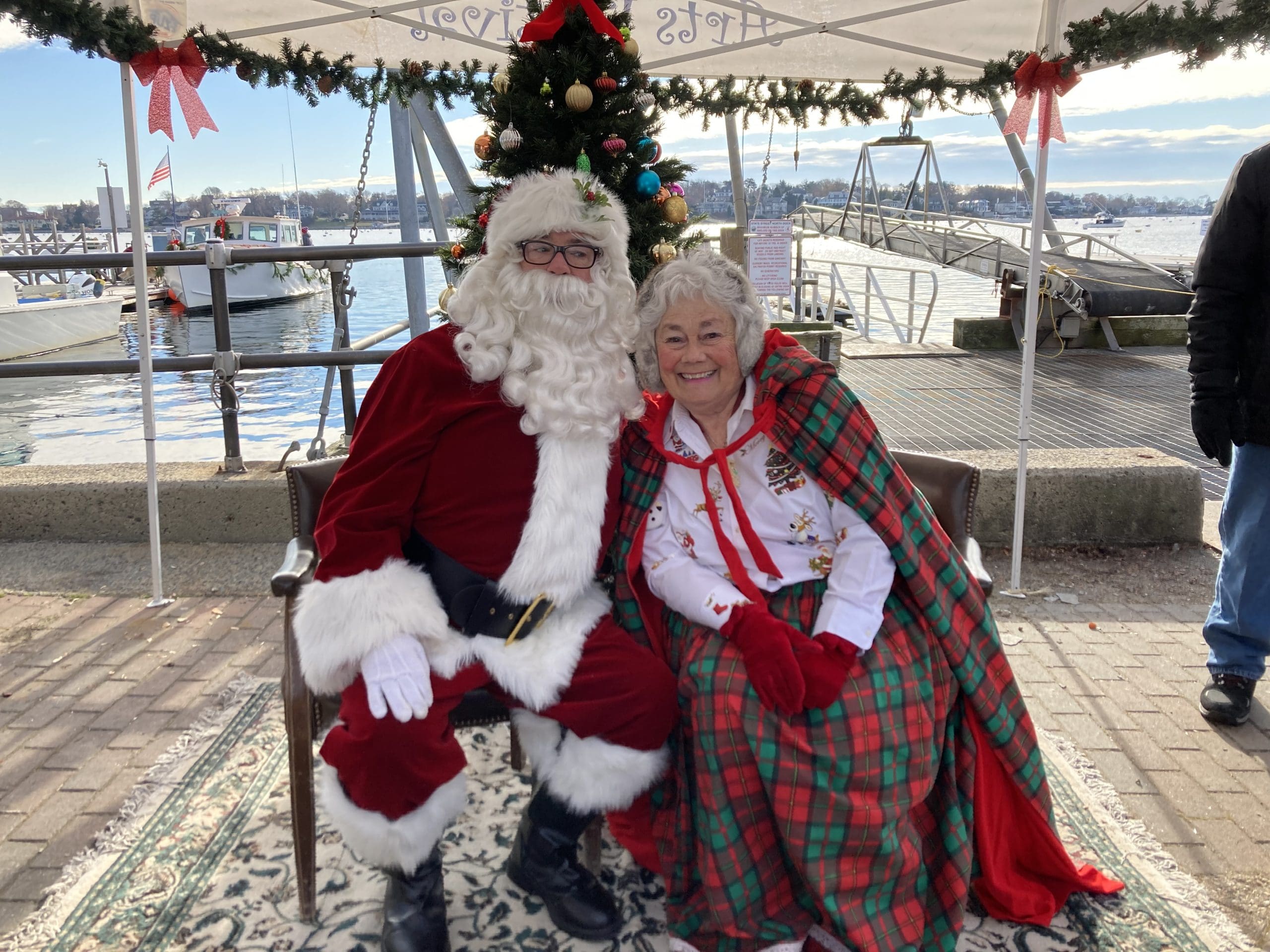 Santa and Mrs. Clause at the Marblehead Christmas Walk